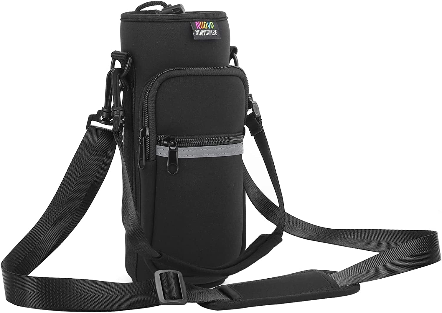 Water Bottle Carrier Bag, Premium Neoprene Portable Insulated Water Bottle Sling Holder Bag 500Ml/750Ml/1000Ml with Adjustable Shoulder Strap for Men Women Hiking, Sling Bottle Case