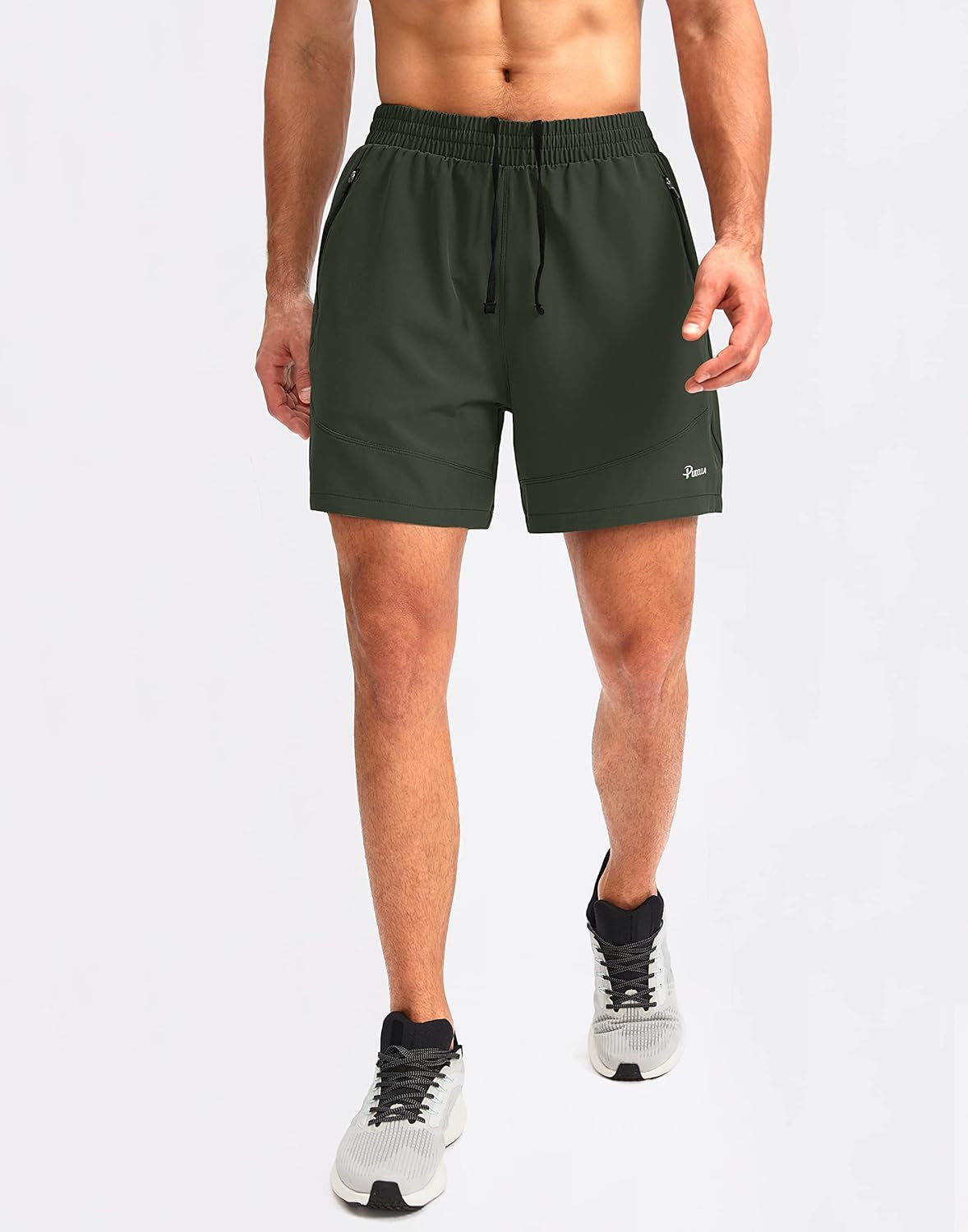 Men'S Workout Running Shorts 5"/7"/9" Lightweight Gym Athletic Shorts for Men with Zipper Pockets